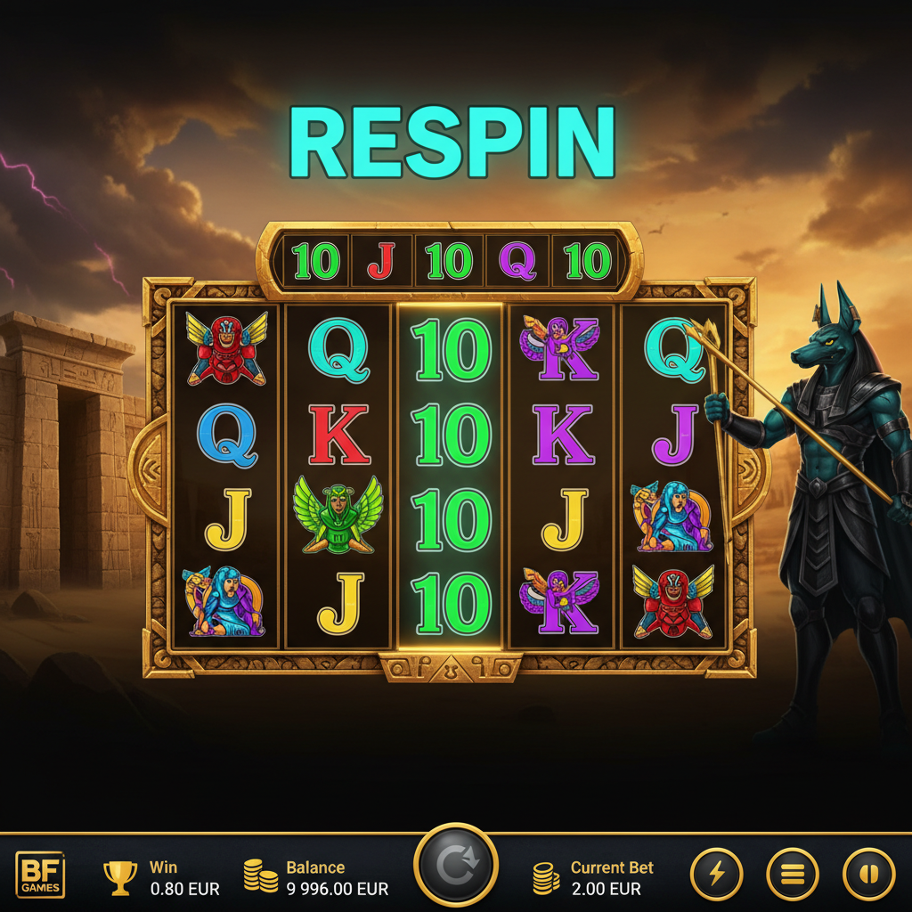 Book of Gates Slot mit ägyptischen Göttern Anubis, Isis und Horus vor Pyramiden, expandierenden Walzen und RESPIN Feature
